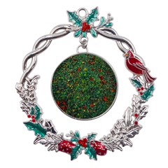 Grass Nature Meadow Metal X mas Wreath Holly Leaf Ornament by Loisa77