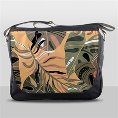 Leaves Monstera Picture Print Pattern Messenger Bag by Ravend