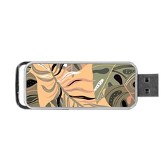 Leaves Monstera Picture Print Pattern Portable Usb Flash (two Sides) by Ravend