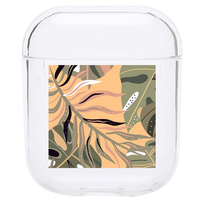 Leaves Monstera Picture Print Pattern Hard PC AirPods 1/2 Case