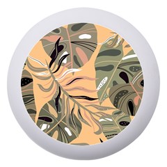 Leaves Monstera Picture Print Pattern Dento Box with Mirror