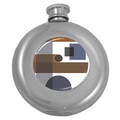 Background Wallpaper Abstract Round Hip Flask (5 Oz) by Ravend