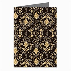 Vintage Batik Art Architecture Pattern Greeting Card by Ravend