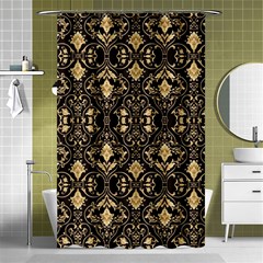 Vintage Batik Art Architecture Pattern Shower Curtain 48  X 72  (small)  by Ravend