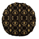 Vintage Batik Art Architecture Pattern Large 18  Premium Round Cushions Back