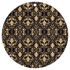 Vintage Batik Art Architecture Pattern Uv Print Acrylic Ornament Round by Ravend