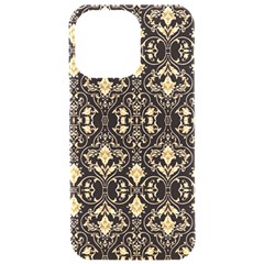 Vintage Batik Art Architecture Pattern Iphone 15 Pro Max Black Uv Print Pc Hardshell Case