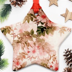 Flower Plant Vintage Retro Ornament (star)