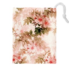 Flower Plant Vintage Retro Drawstring Pouch (4xl) by Ravend