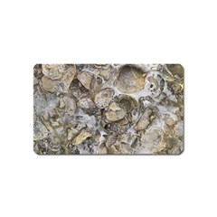 Fossilized Seashell Texture Print Design Bk Magnet (name Card) by dflcprintsclothing