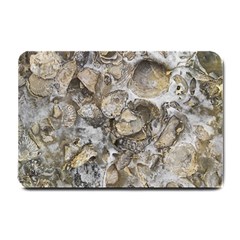 Fossilized Seashell Texture Print Design Bk Small Doormat