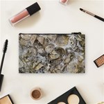 Fossilized Seashell Texture Print Design Bk Cosmetic Bag (Small) Back