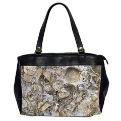 Fossilized Seashell Texture Print Design Bk Oversize Office Handbag (2 Sides) by dflcprintsclothing