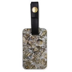 Fossilized Seashell Texture Print Design Bk Luggage Tag (one Side)