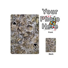 Fossilized Seashell Texture Print Design Bk Playing Cards 54 Designs (mini) by dflcprintsclothing