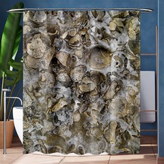 Fossilized Seashell Texture Print Design Bk Shower Curtain 60  X 72  (medium)  by dflcprintsclothing