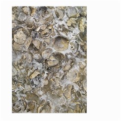 Fossilized Seashell Texture Print Design Bk Large Garden Flag (two Sides) by dflcprintsclothing