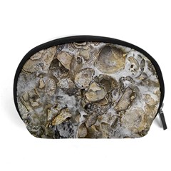 Fossilized Seashell Texture Print Design Bk Accessory Pouch (large)