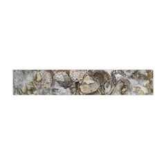 Fossilized Seashell Texture Print Design Bk Premium Plush Fleece Scarf (mini) by dflcprintsclothing