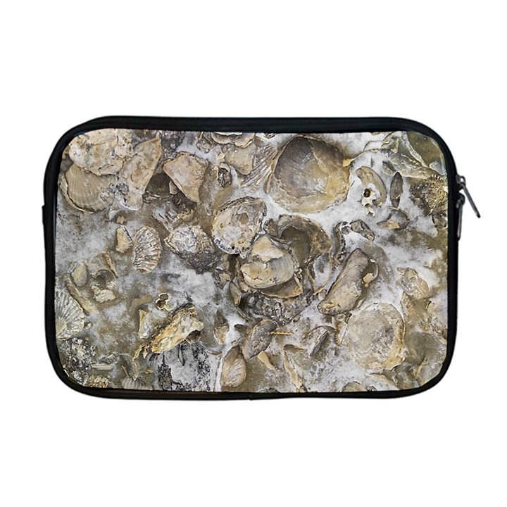 Fossilized Seashell Texture Print Design Bk Apple MacBook Pro 17  Zipper Case