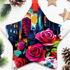 City Rose 2-gigapixel-art-scale-4 00x Ornament (star)