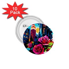 City Rose 2-gigapixel-art-scale-4 00x 1 75  Buttons (10 Pack) by BrightWear