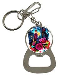 City Rose 2-gigapixel-art-scale-4 00x Bottle Opener Key Chain by BrightWear