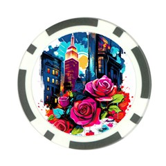 City Rose 2-gigapixel-art-scale-4 00x Poker Chip Card Guard by BrightWear