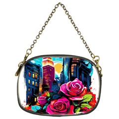 City Rose 2-gigapixel-art-scale-4 00x Chain Purse (one Side) by BrightWear