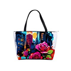 City Rose 2-gigapixel-art-scale-4 00x Classic Shoulder Handbag by BrightWear