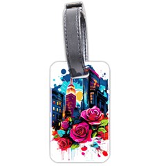 City Rose 2-gigapixel-art-scale-4 00x Luggage Tag (two Sides) by BrightWear