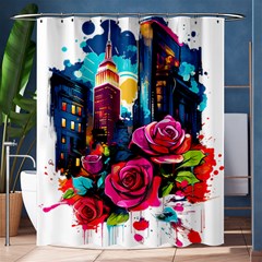 City Rose 2-gigapixel-art-scale-4 00x Shower Curtain 60  X 72  (medium)  by BrightWear