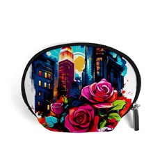 City Rose 2-gigapixel-art-scale-4 00x Accessory Pouch (small) by BrightWear