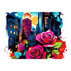 City Rose 2-gigapixel-art-scale-4 00x Two Sides Premium Plush Fleece Blanket (mini) by BrightWear