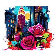 City Rose 2-gigapixel-art-scale-4 00x Two Sides Premium Plush Fleece Blanket (kids Size) by BrightWear