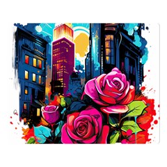 City Rose 2-gigapixel-art-scale-4 00x Two Sides Premium Plush Fleece Blanket (large) by BrightWear