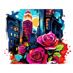 City Rose 2-gigapixel-art-scale-4 00x Premium Plush Fleece Blanket (medium) by BrightWear