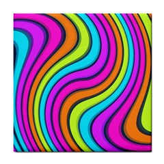 Swirl Twirl Design Pattern Waves Tile Coaster by Loisa77