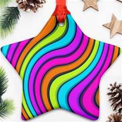 Swirl Twirl Design Pattern Waves Ornament (star)