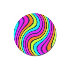 Swirl Twirl Design Pattern Waves Magnet 3  (round) by Loisa77