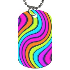 Swirl Twirl Design Pattern Waves Dog Tag (two Sides) by Loisa77