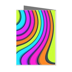 Swirl Twirl Design Pattern Waves Mini Greeting Cards (pkg Of 8)