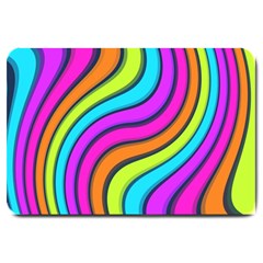 Swirl Twirl Design Pattern Waves Large Doormat by Loisa77