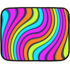 Swirl Twirl Design Pattern Waves Fleece Blanket (mini) by Loisa77