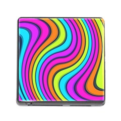 Swirl Twirl Design Pattern Waves Memory Card Reader (square 5 Slot) by Loisa77