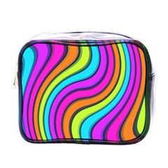 Swirl Twirl Design Pattern Waves Mini Toiletries Bag (one Side) by Loisa77