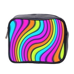 Swirl Twirl Design Pattern Waves Mini Toiletries Bag (two Sides) by Loisa77