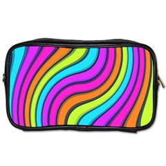 Swirl Twirl Design Pattern Waves Toiletries Bag (one Side) by Loisa77