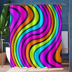 Swirl Twirl Design Pattern Waves Shower Curtain 60  X 72  (medium)  by Loisa77