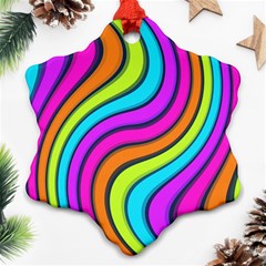 Swirl Twirl Design Pattern Waves Ornament (snowflake)